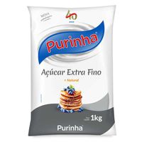 ACUCAR EXTRA FINO PURINHA 1kg EXTRA FINO